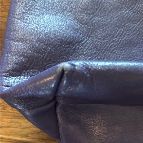Portland Leather Purple Medium Tote - Picture 6 of 8